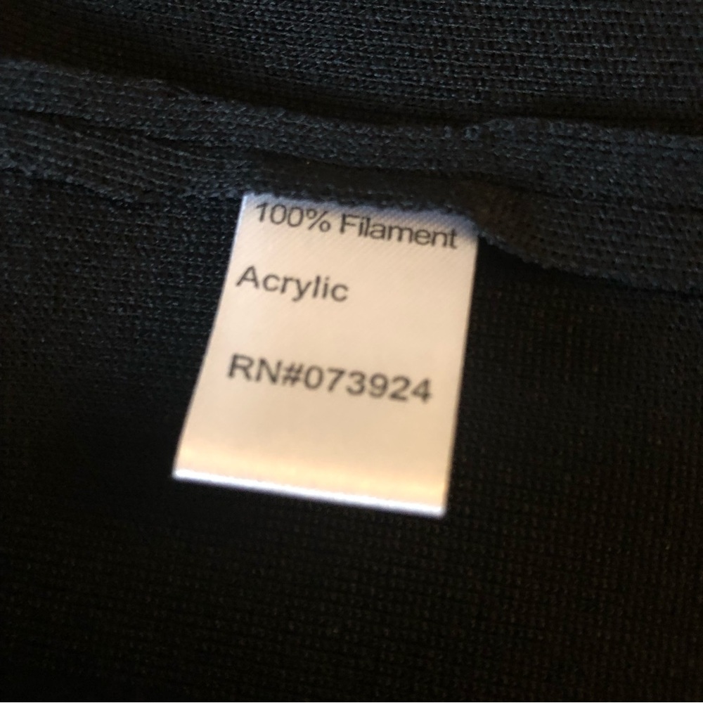 Ming Wang Black Knit Cardigan with Lime Green Trim and White Bead Accents - Picture 16 of 16